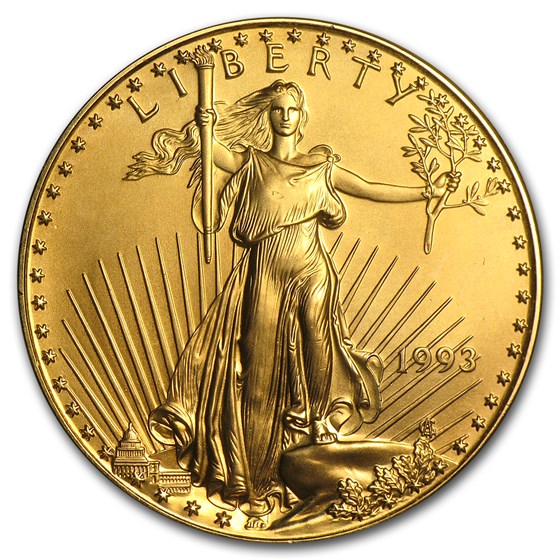 1993 1 oz Gold American Eagle BU 1993 1 oz Gold American Eagle BU